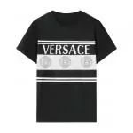 hommes versace t shirt price cheap black 3 medusa header